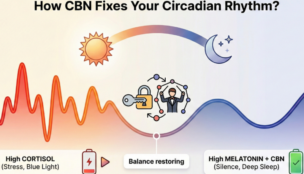 High cortisol, high CBN, insomnia, sleep support, cbn for sleep