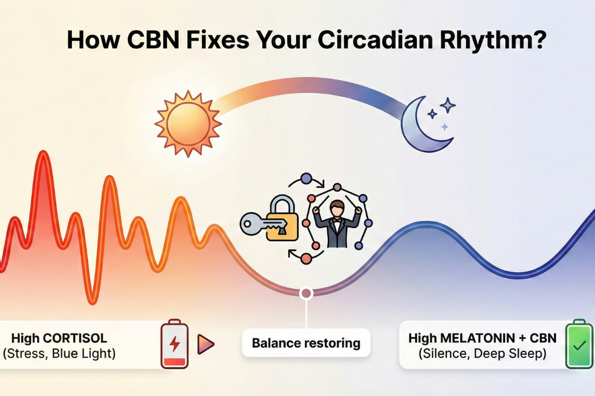 High cortisol, high CBN, insomnia, sleep support, cbn for sleep